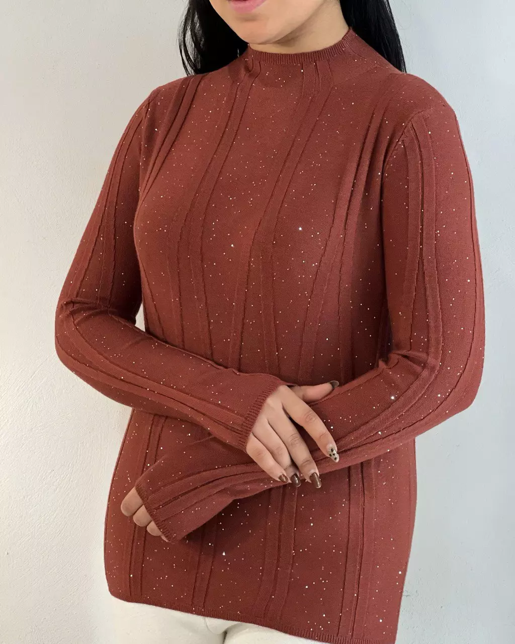 پلیور بافت پولک دوزی کد 5427