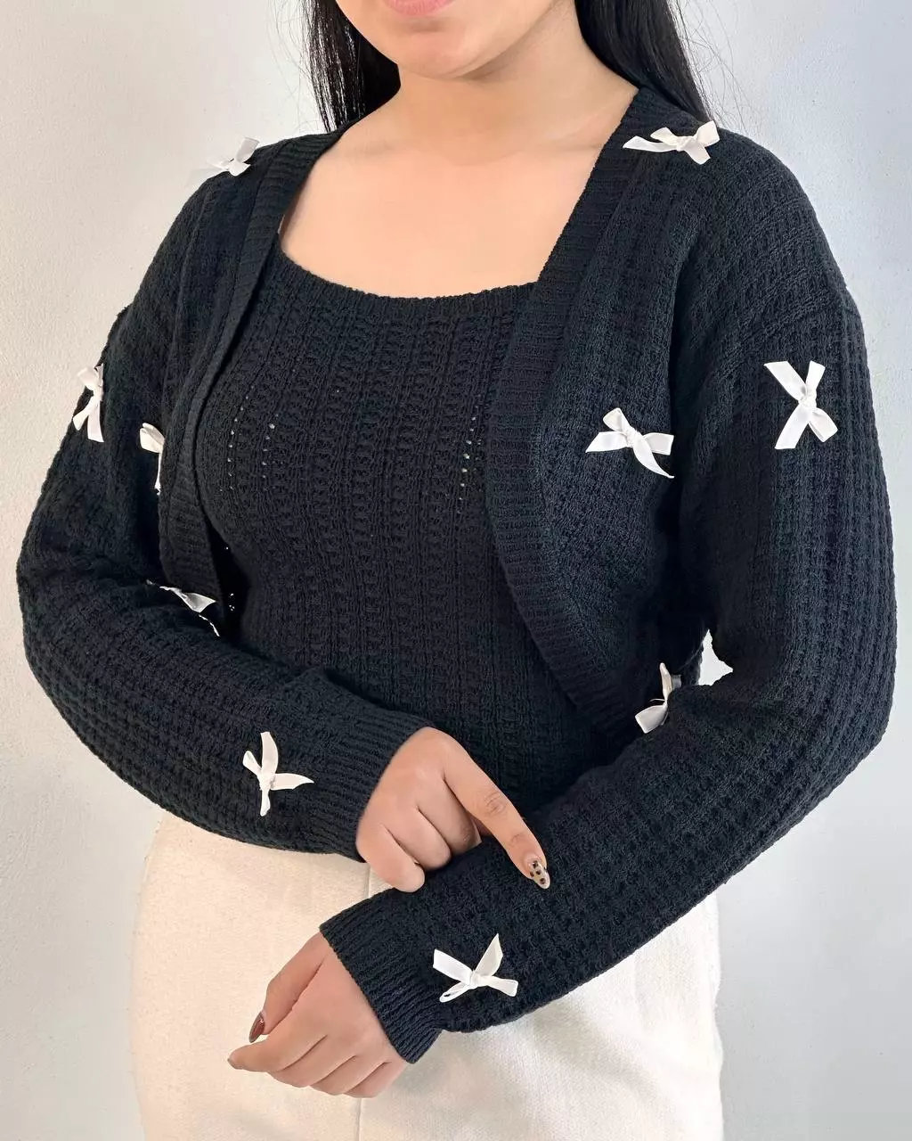 ست تاپ و رویی بافت کد 5429