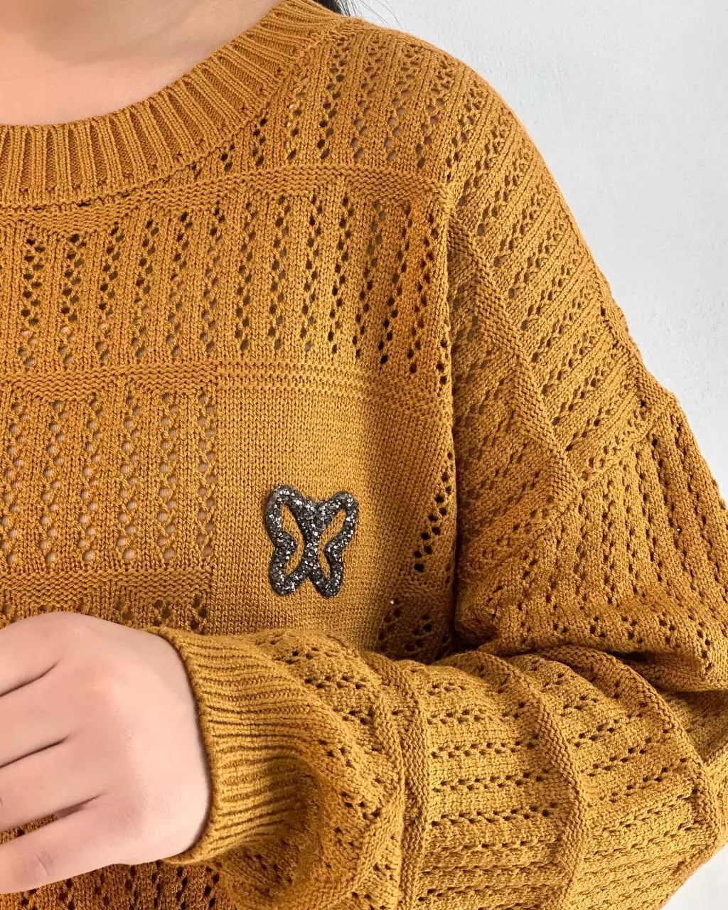 پلیور بافت قلاب بافی کد 5430