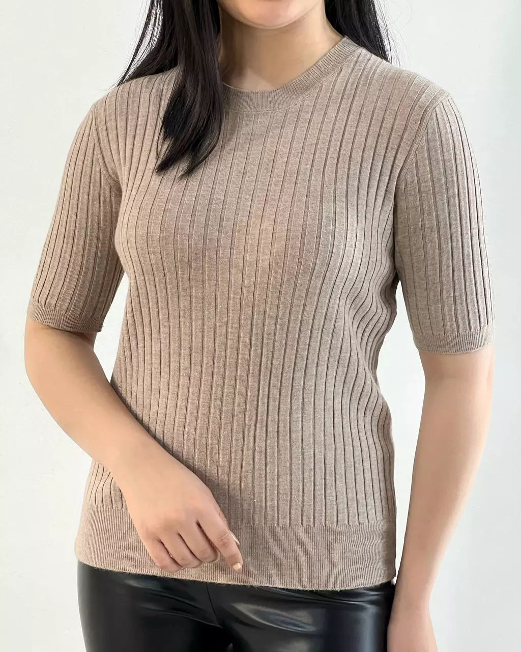 بلوز بافت استین سه ربع کد 5442