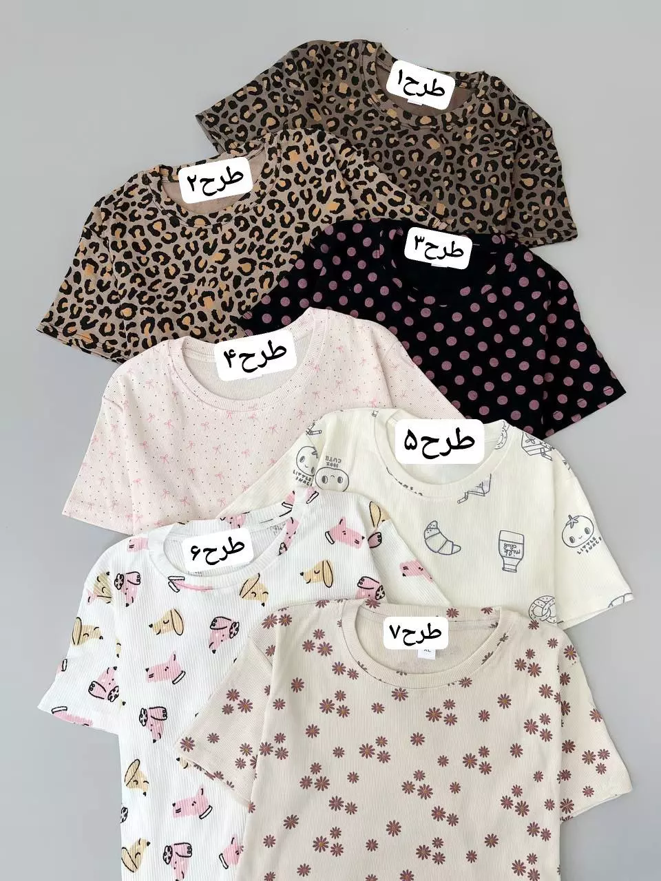 تیشرت کبریتی گل ریز کد 5446