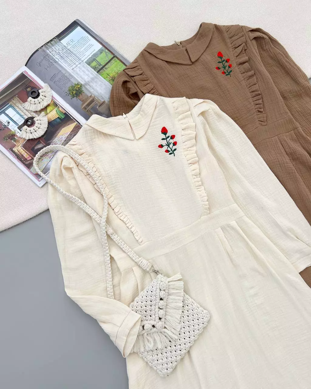 پیراهن عروسکی گلدوزی کد 5459