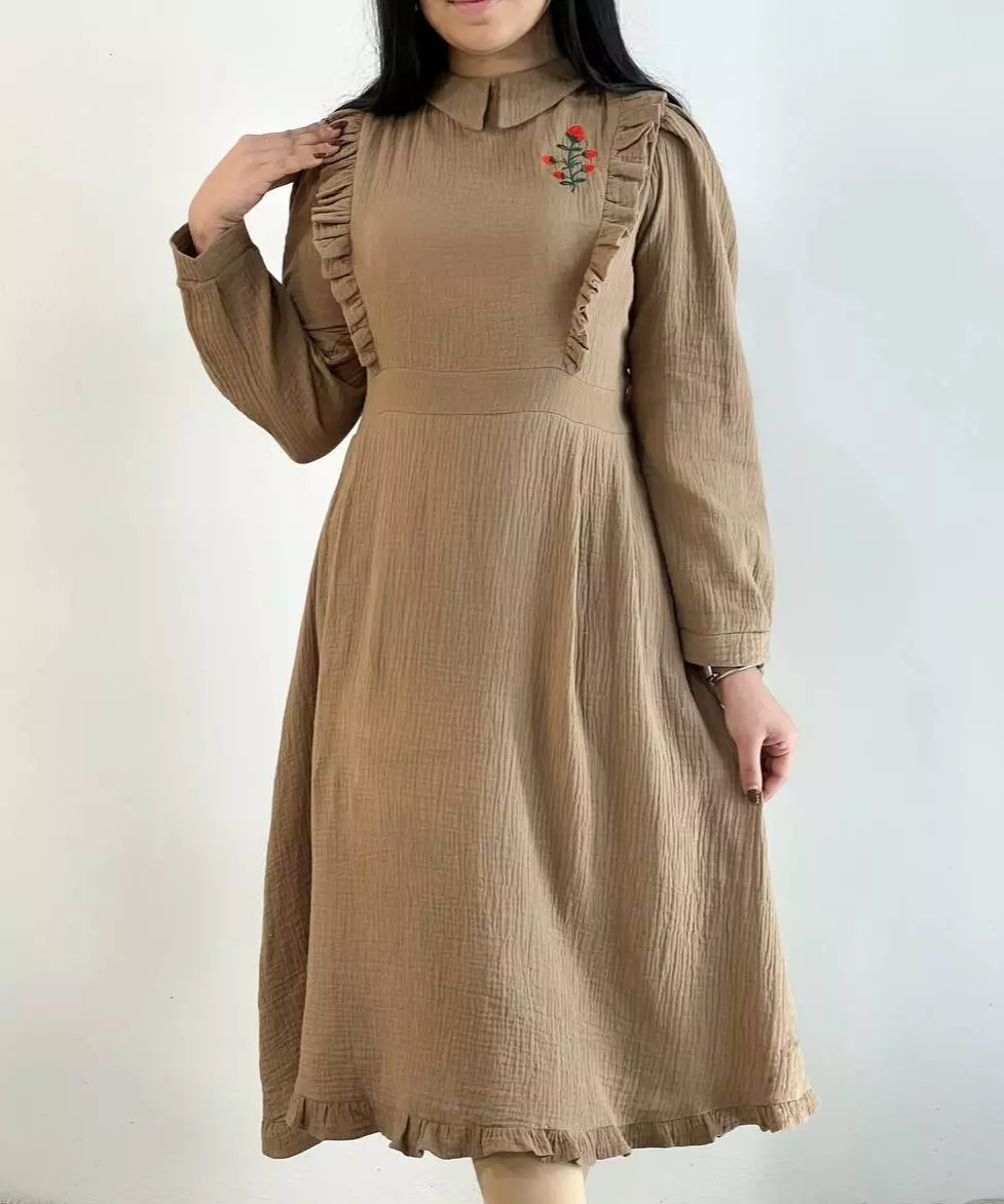 پیراهن عروسکی گلدوزی کد 5459