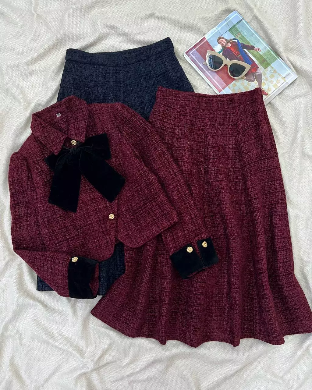 ست کت و دامن شنل کد 5467