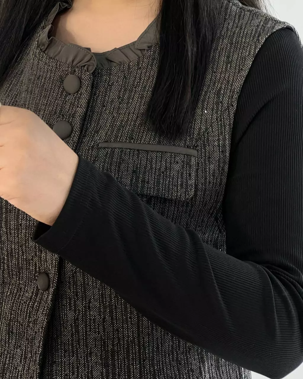 ست سارافن و جلیقه فول نگین کد 5469