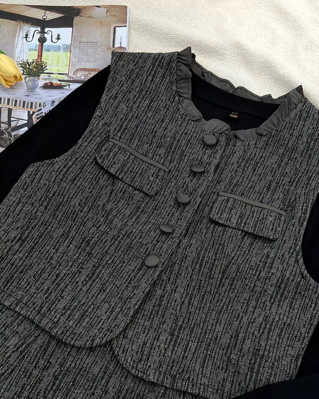 ست سارافن و جلیقه فول نگین کد 5469