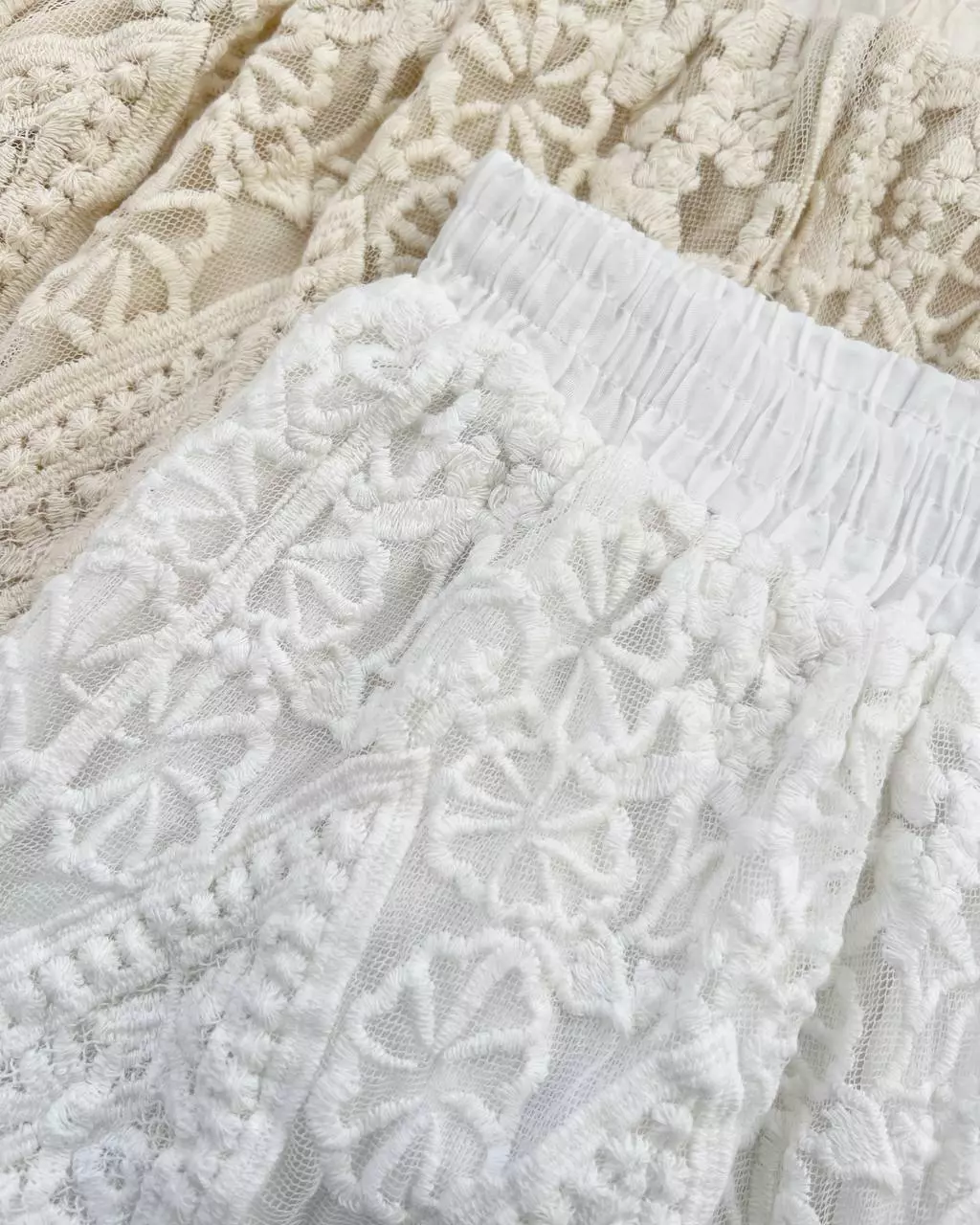 شلوارک استردار تمام گلدوزی کد 5475