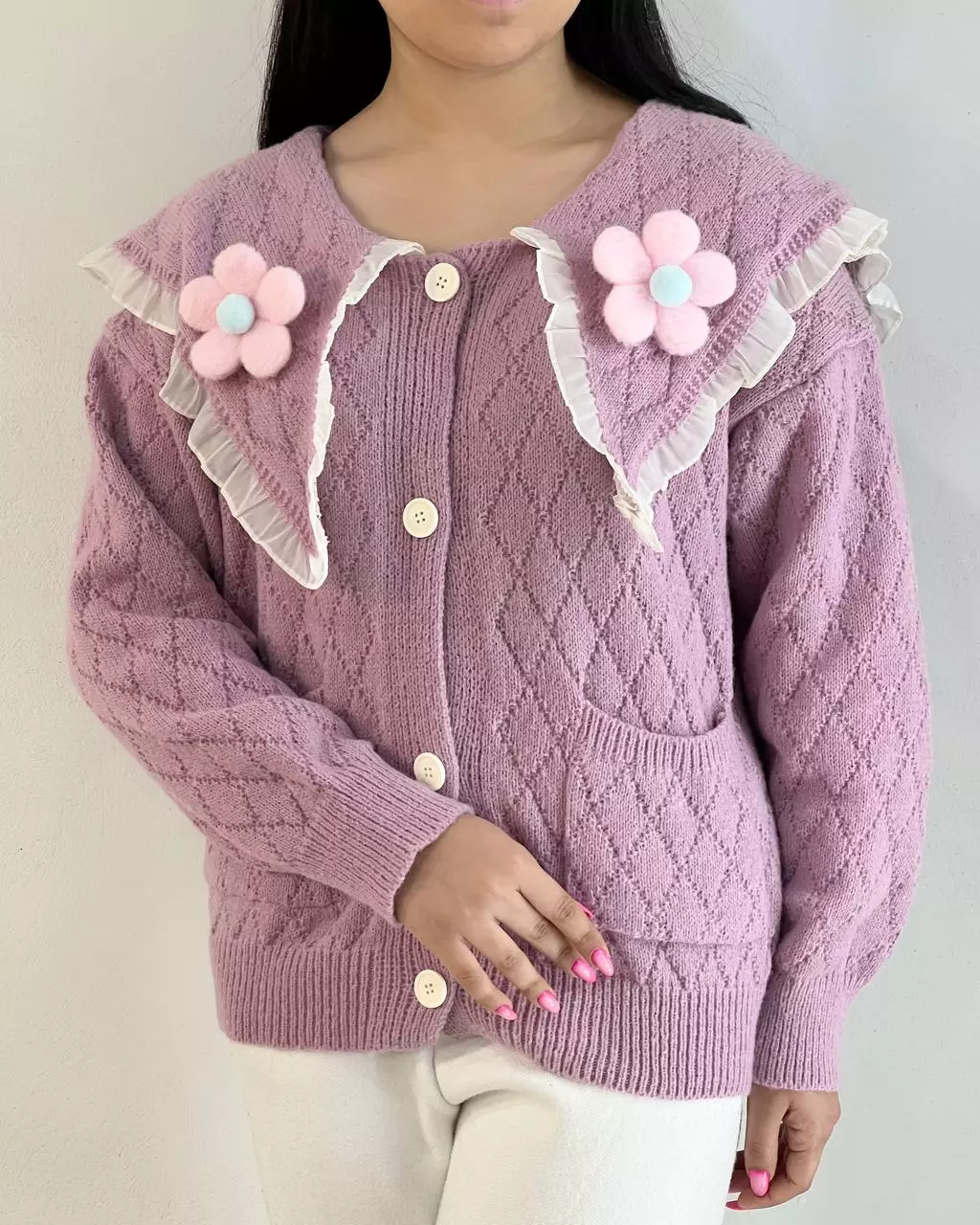 ژاکت بافت عروسکی کد 5478