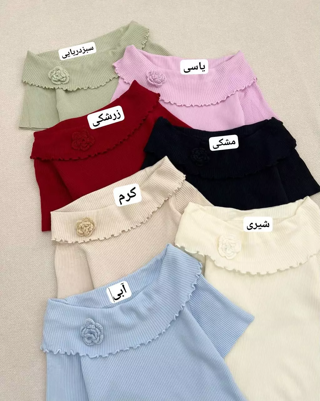 بلوز بافت یقه قایقی تک گل کد 5479