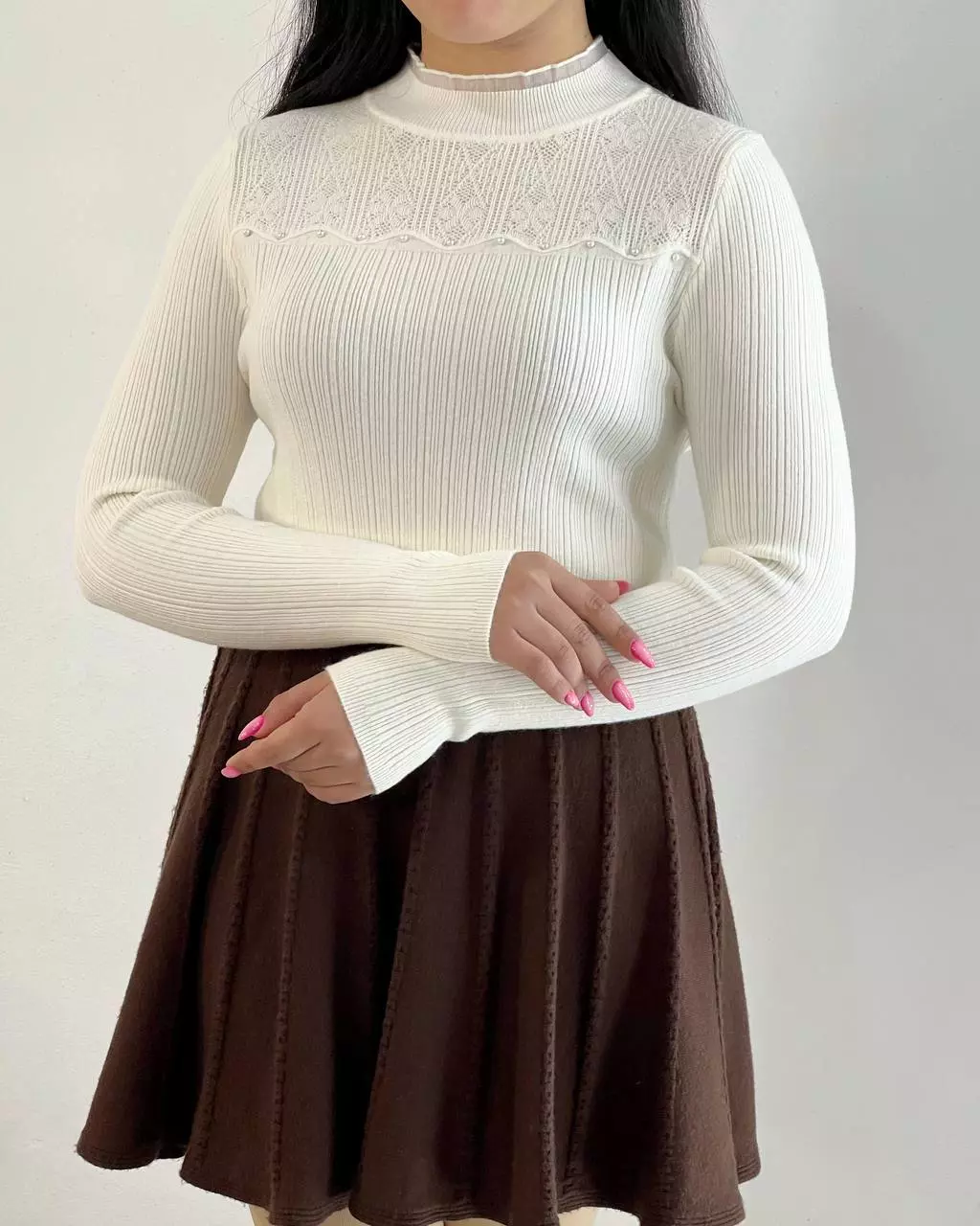 پلیور بافت سینه کار شده گپ کد 5480