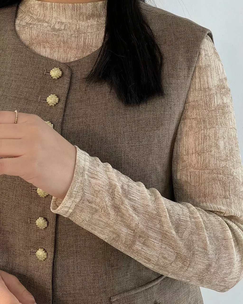 ست سه تیکه بلوز+جلیقه+دامن کد 5530