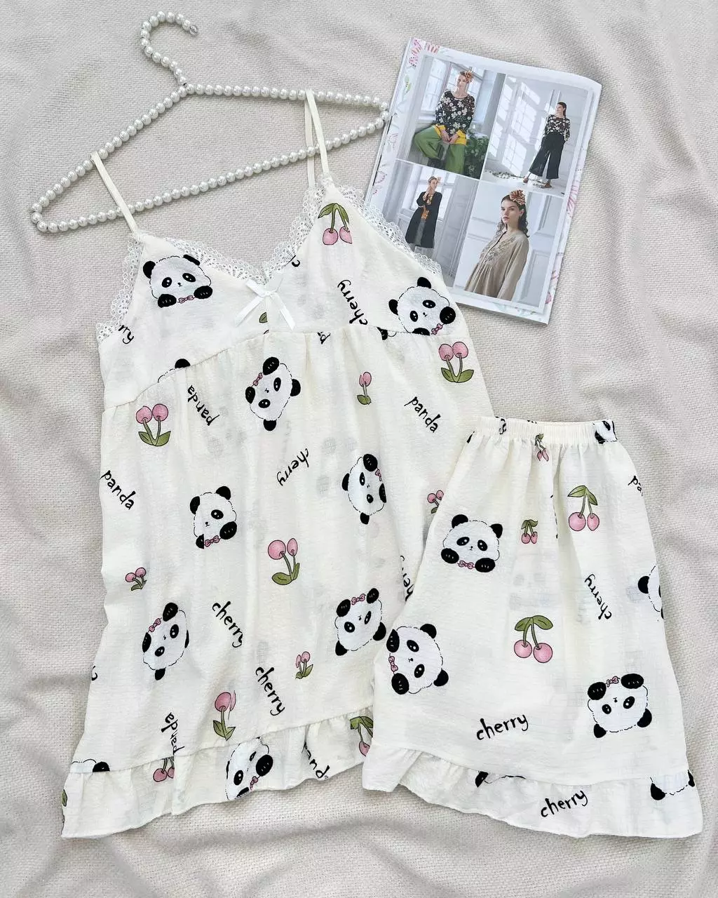 ست تاپ و شلوارک کاپ دار کد 5541