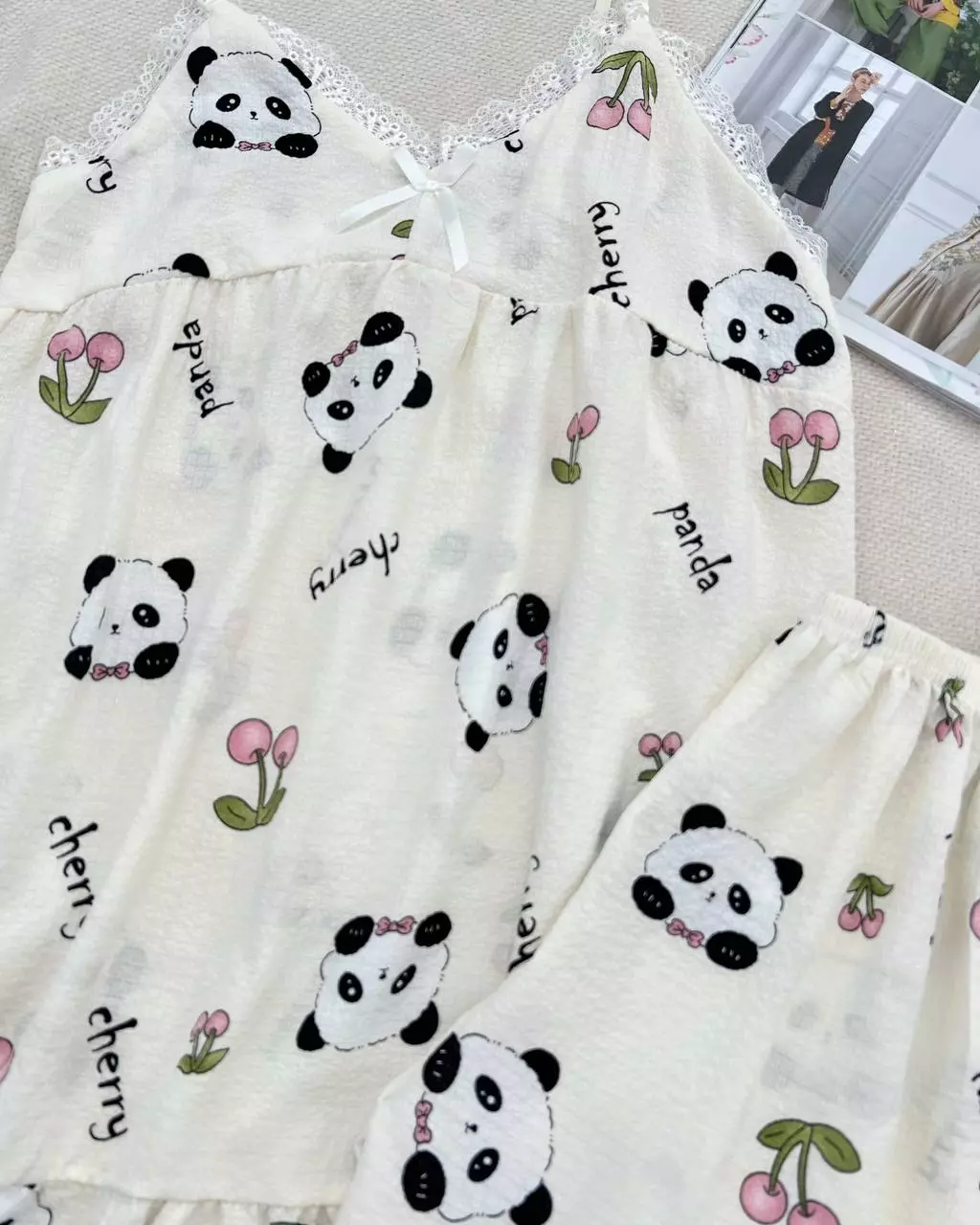 ست تاپ و شلوارک کاپ دار کد 5541