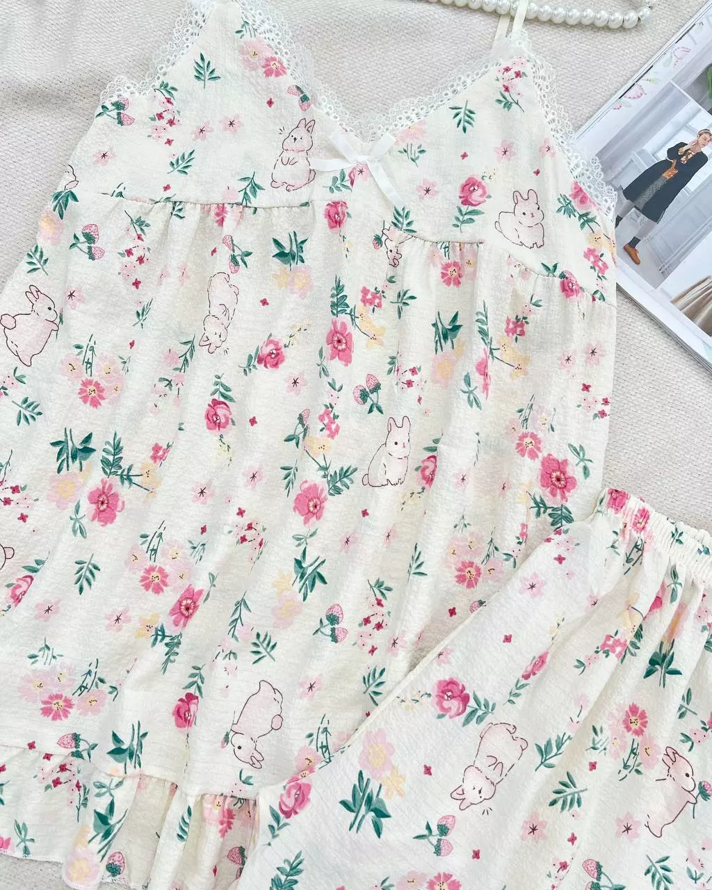 ست تاپ و شلوارک کاپ دار کد 5541