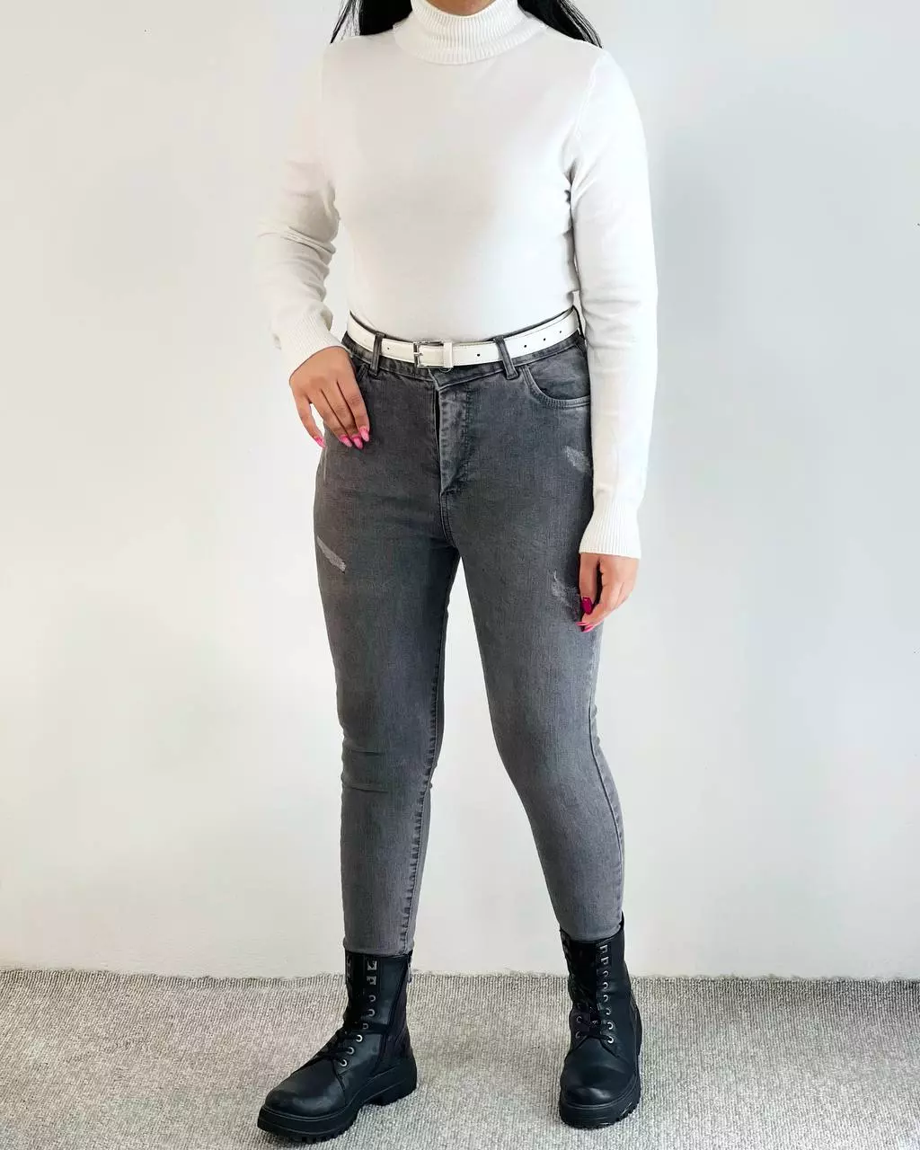 شلوار جین جذب تکرنگ کد 5542