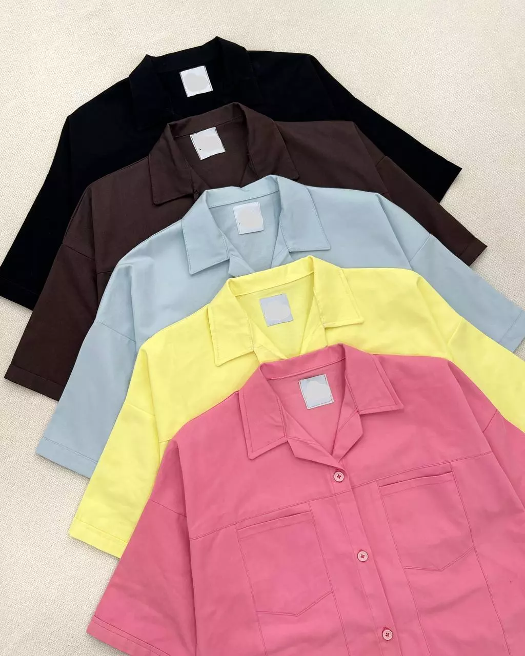 شومیز پاستلی باکسی کد 5543