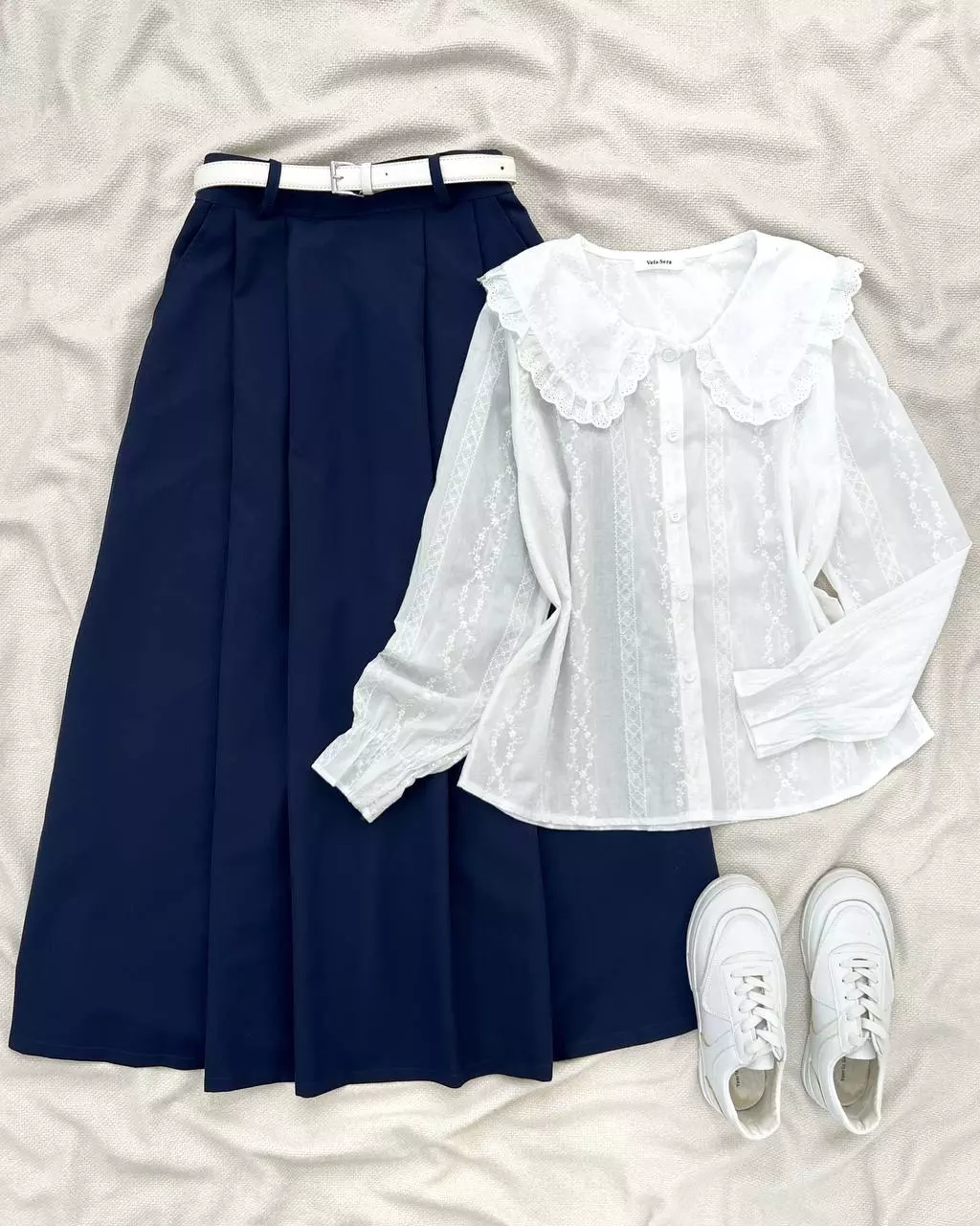 دامن کرپ جلو پیلی کد 5546