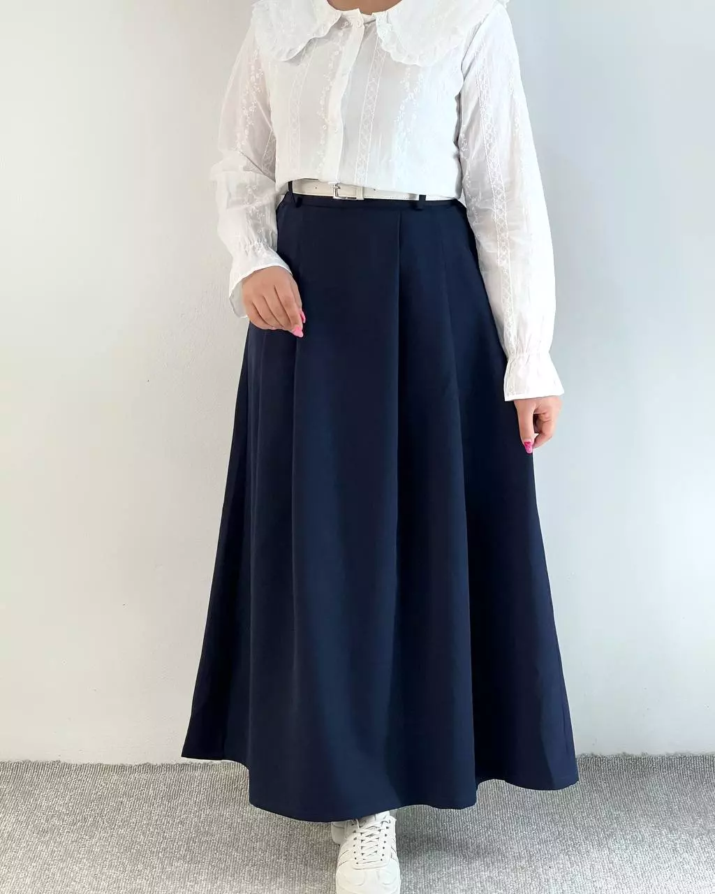 دامن کرپ جلو پیلی کد 5546