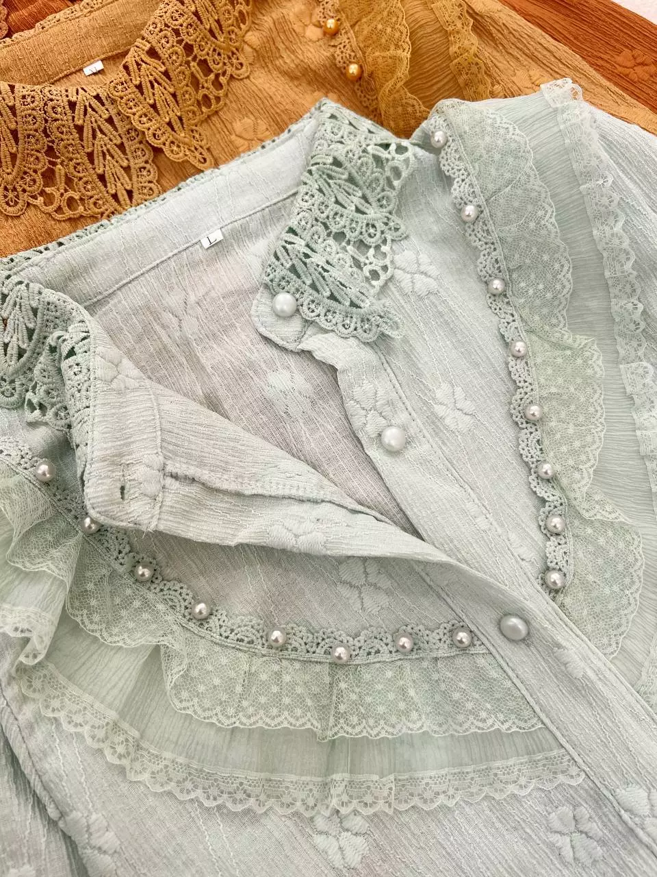 شومیز جلو دکمه مزونی کد 5547