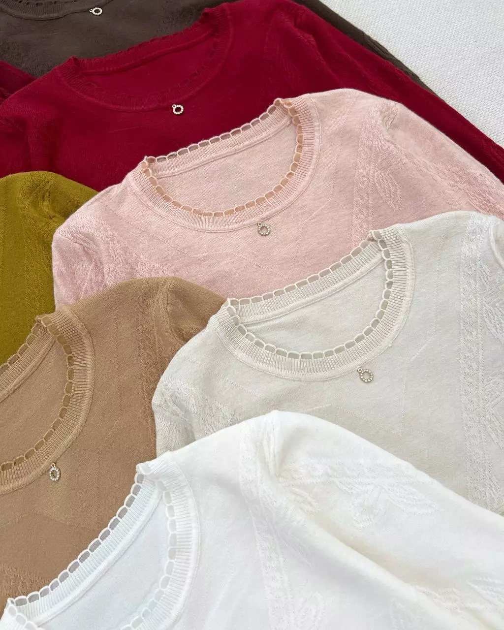 پلیور بافت آستین 3 ربع کد 5560