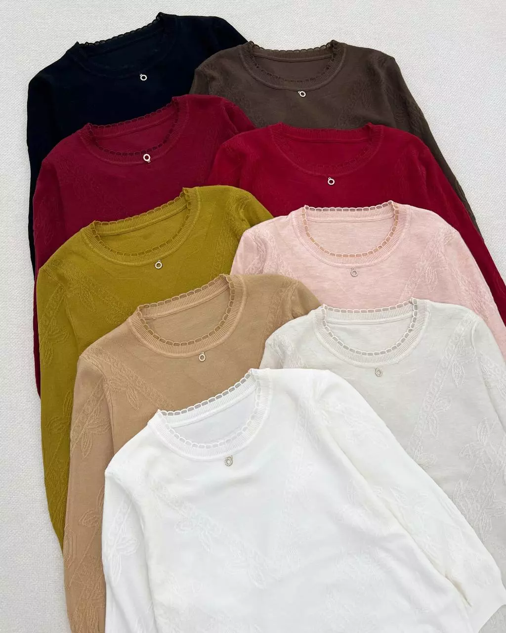 پلیور بافت آستین 3 ربع کد 5560