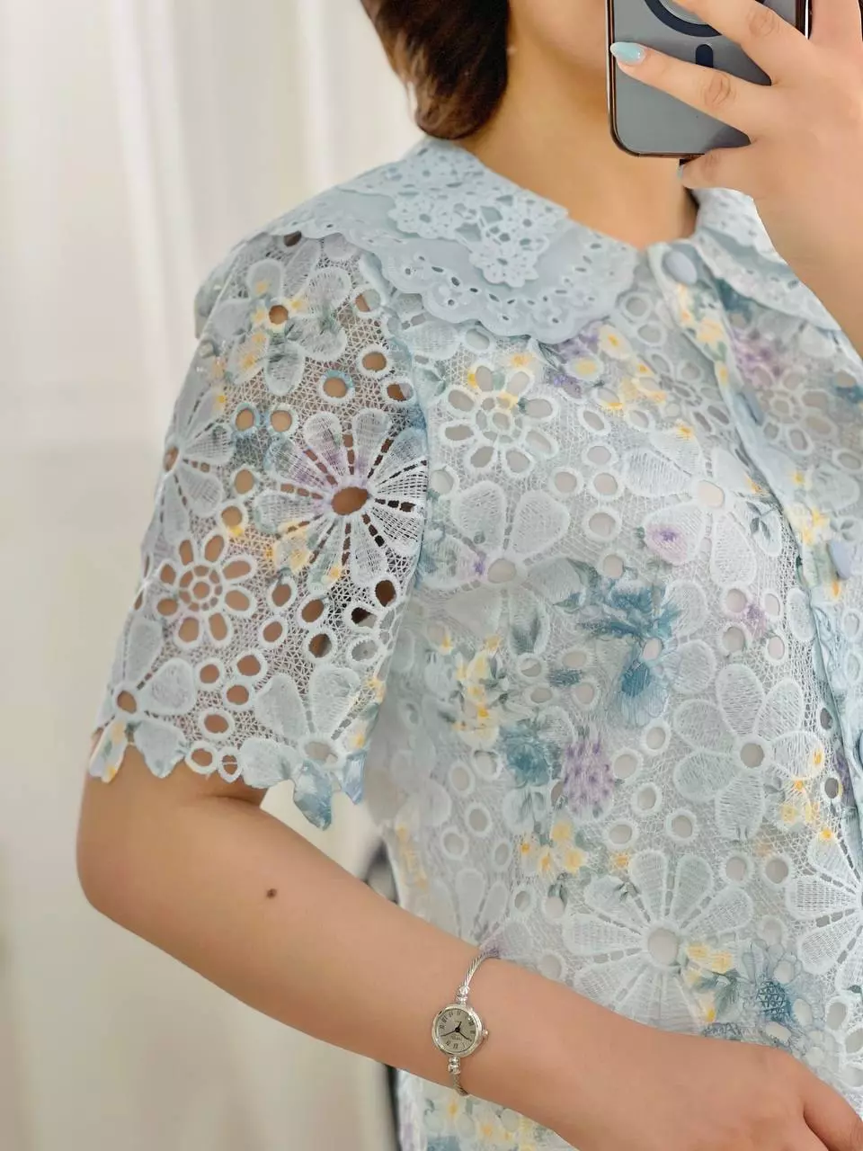 شومیز یقه ب ب دانتل کد 5674