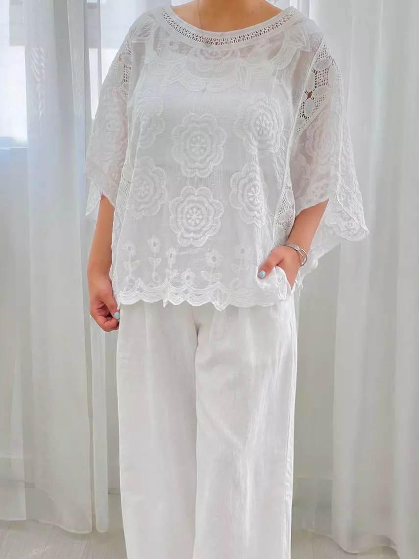 شومیز پانچ ۲ رنگ کد5699