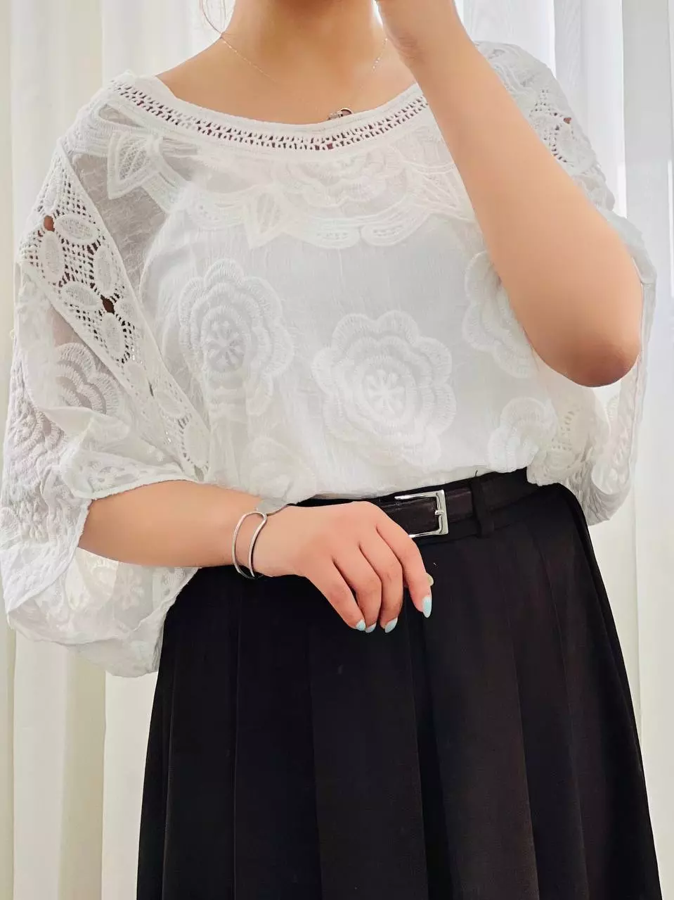 شومیز پانچ ۲ رنگ کد5699