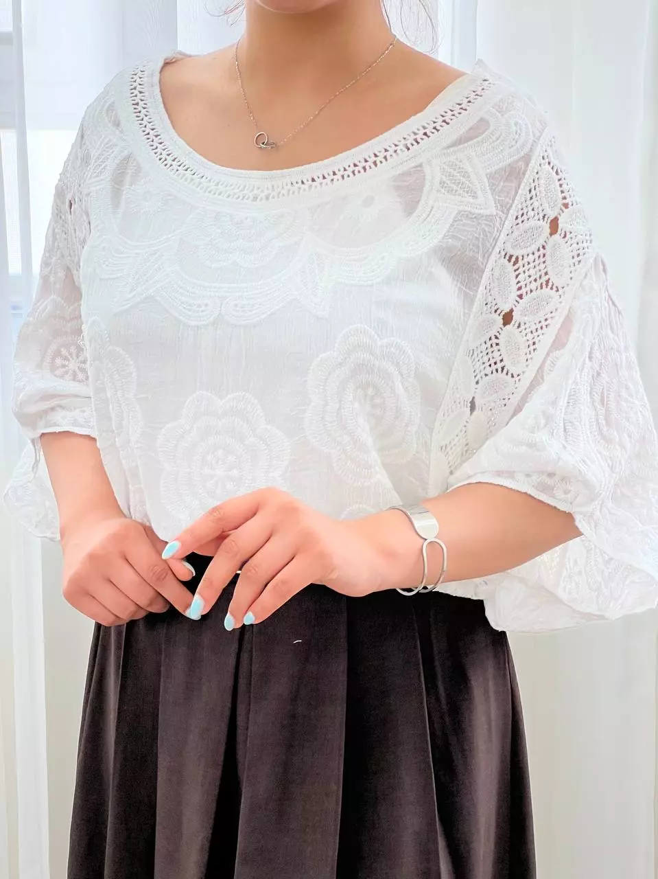 شومیز پانچ ۲ رنگ کد5699