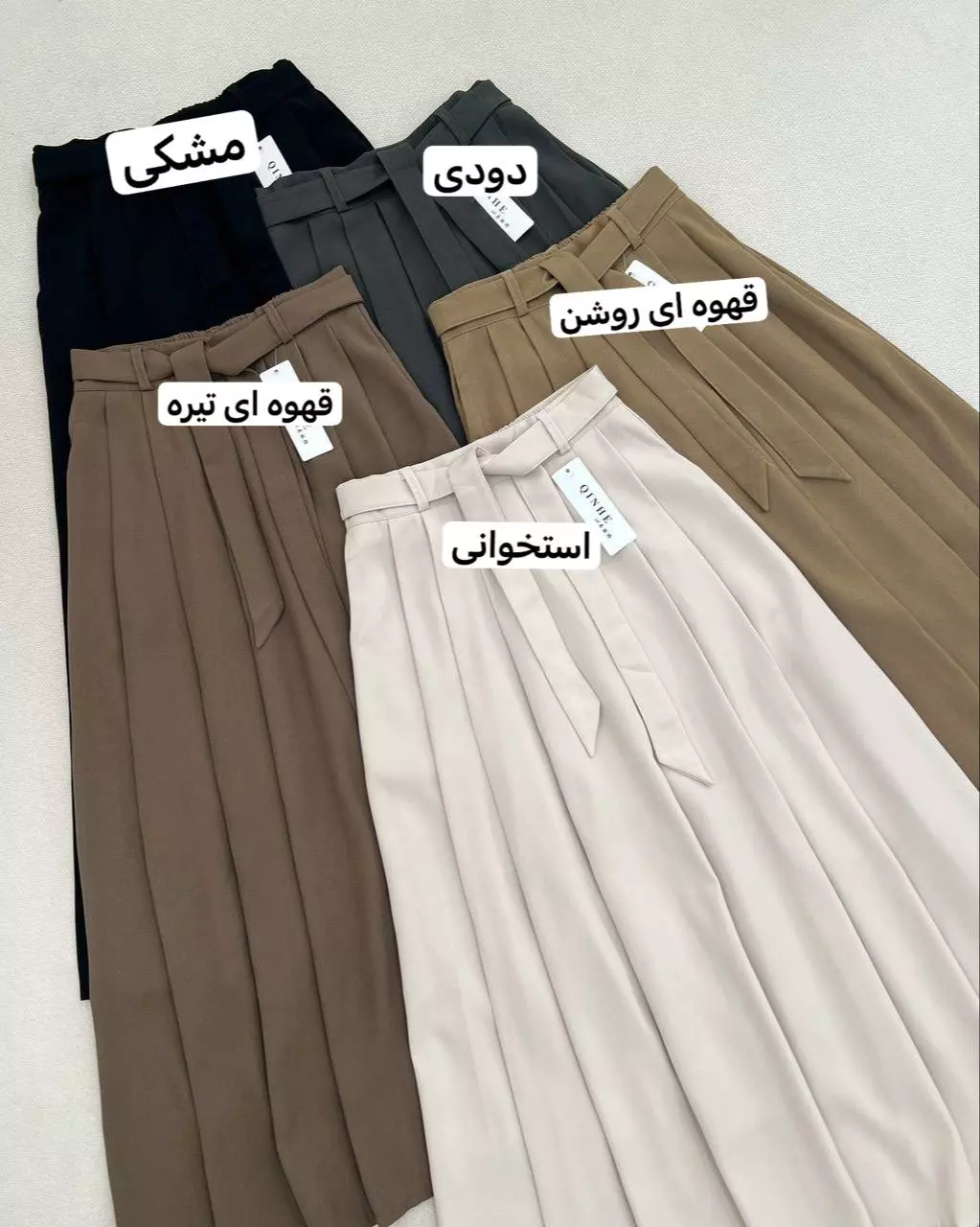 دامن جلوپیلی ۵ رنگ کد 5708