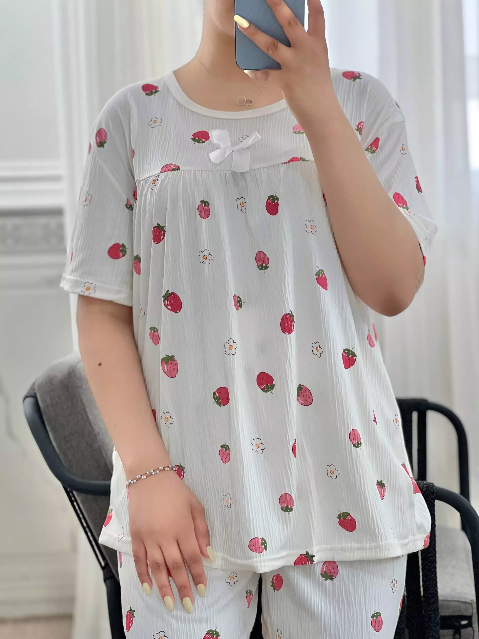 ست بلوز و شلوارک کریشه کد 5759
