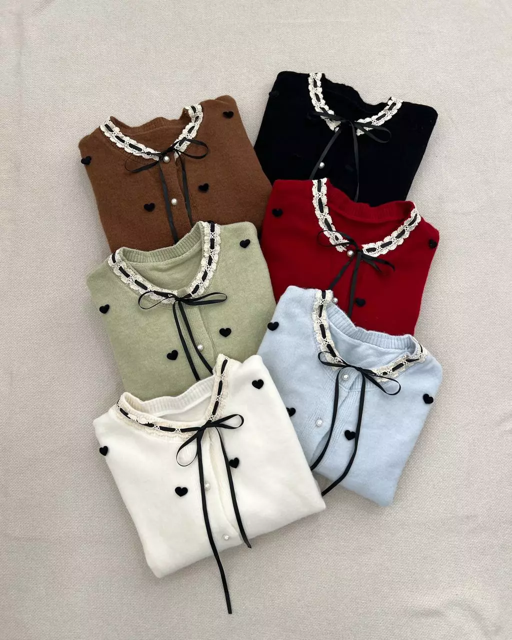 ژاکت بافت مدل قلبی برجسته کد 5762
