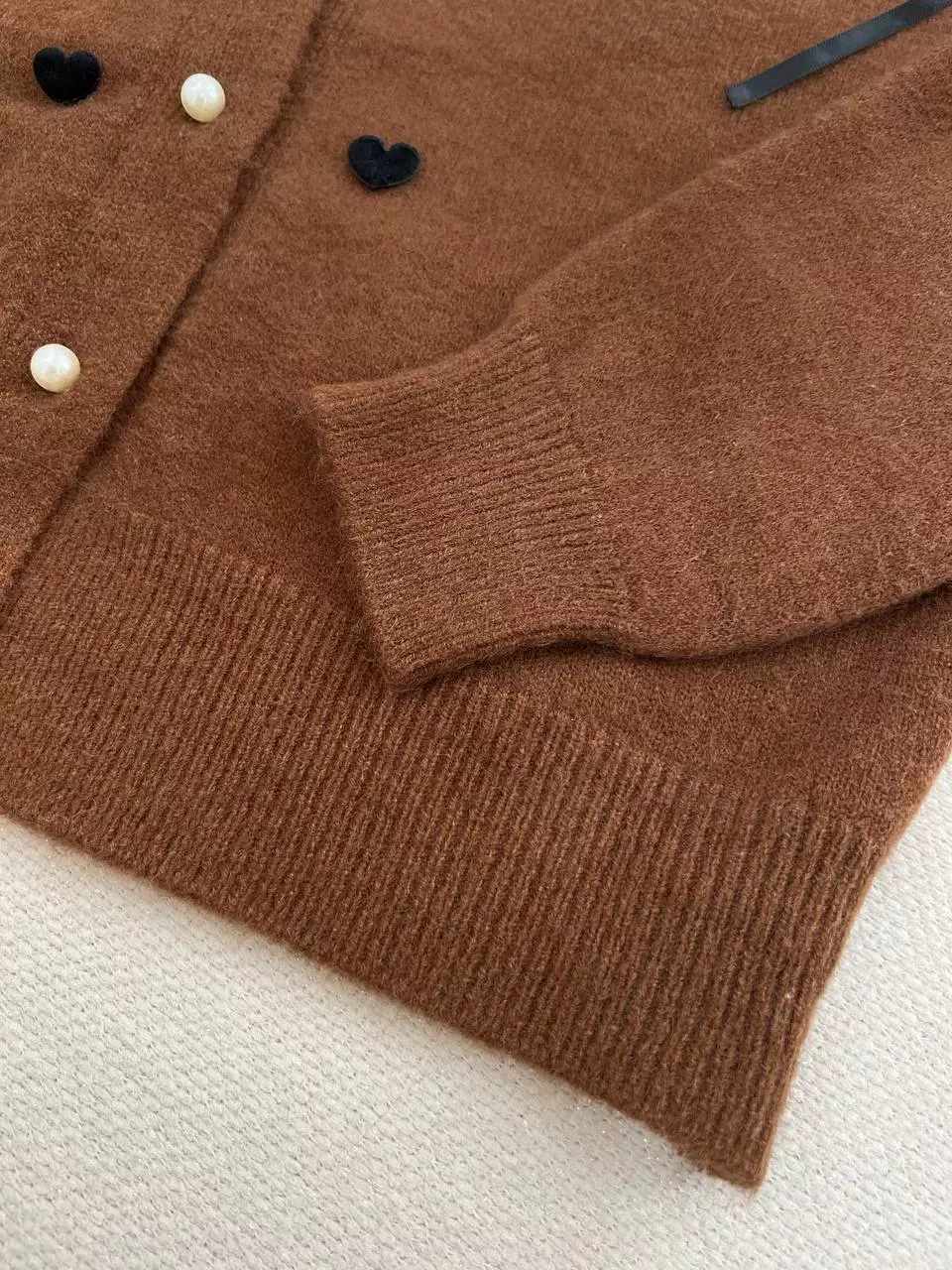 ژاکت بافت مدل قلبی برجسته کد 5762