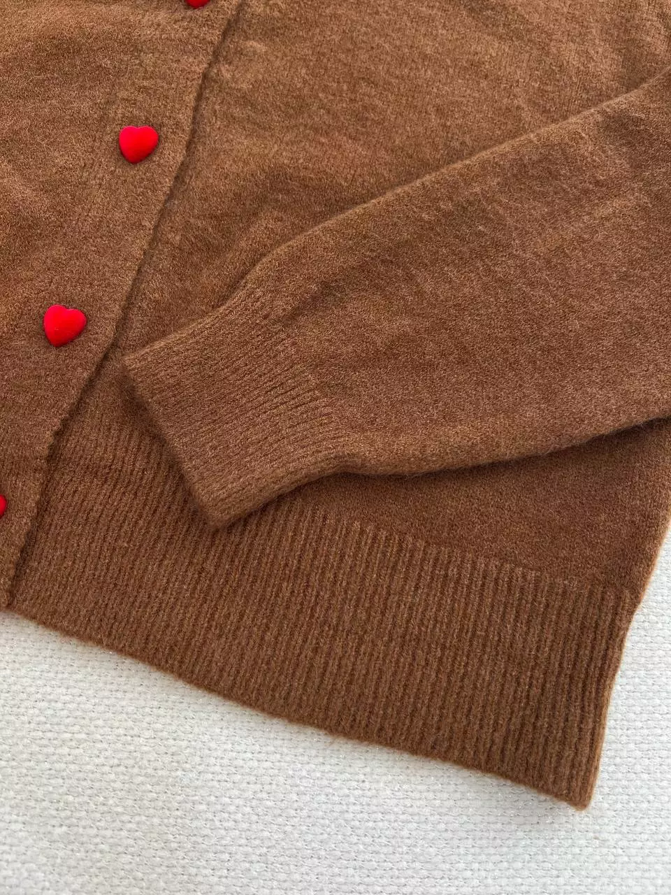 ژاکت بافت دکمه قلبی کد 5765