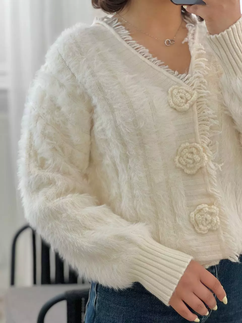 ژاکت بافت موهر پنبه ای کد 5768