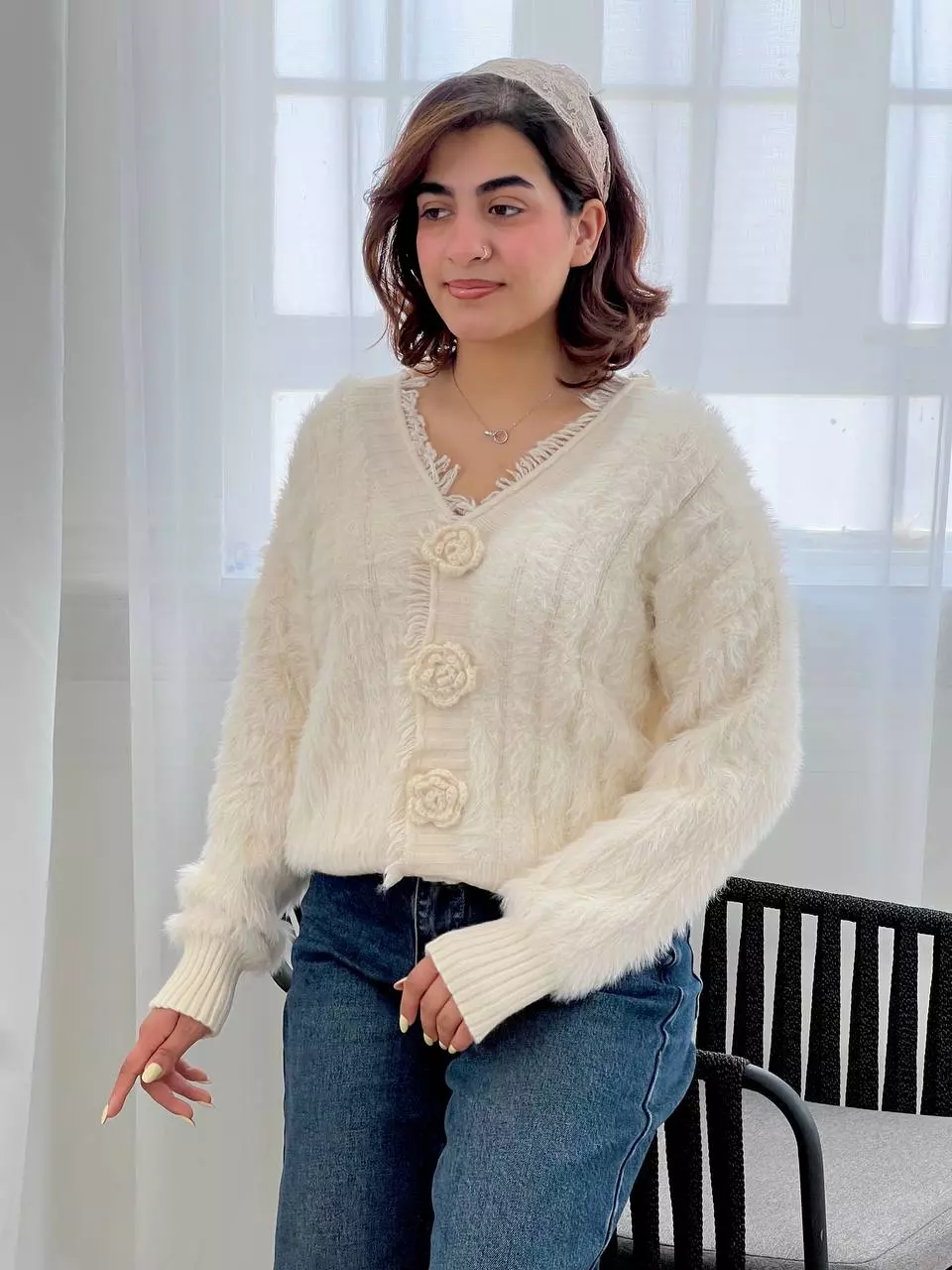 ژاکت بافت موهر پنبه ای کد 5768