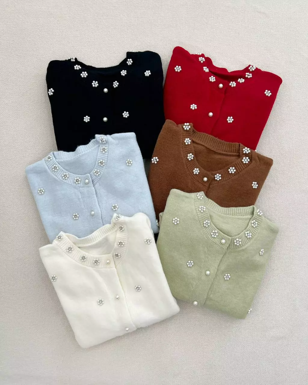 ژاکت بافت تمام مروارید کد 5790