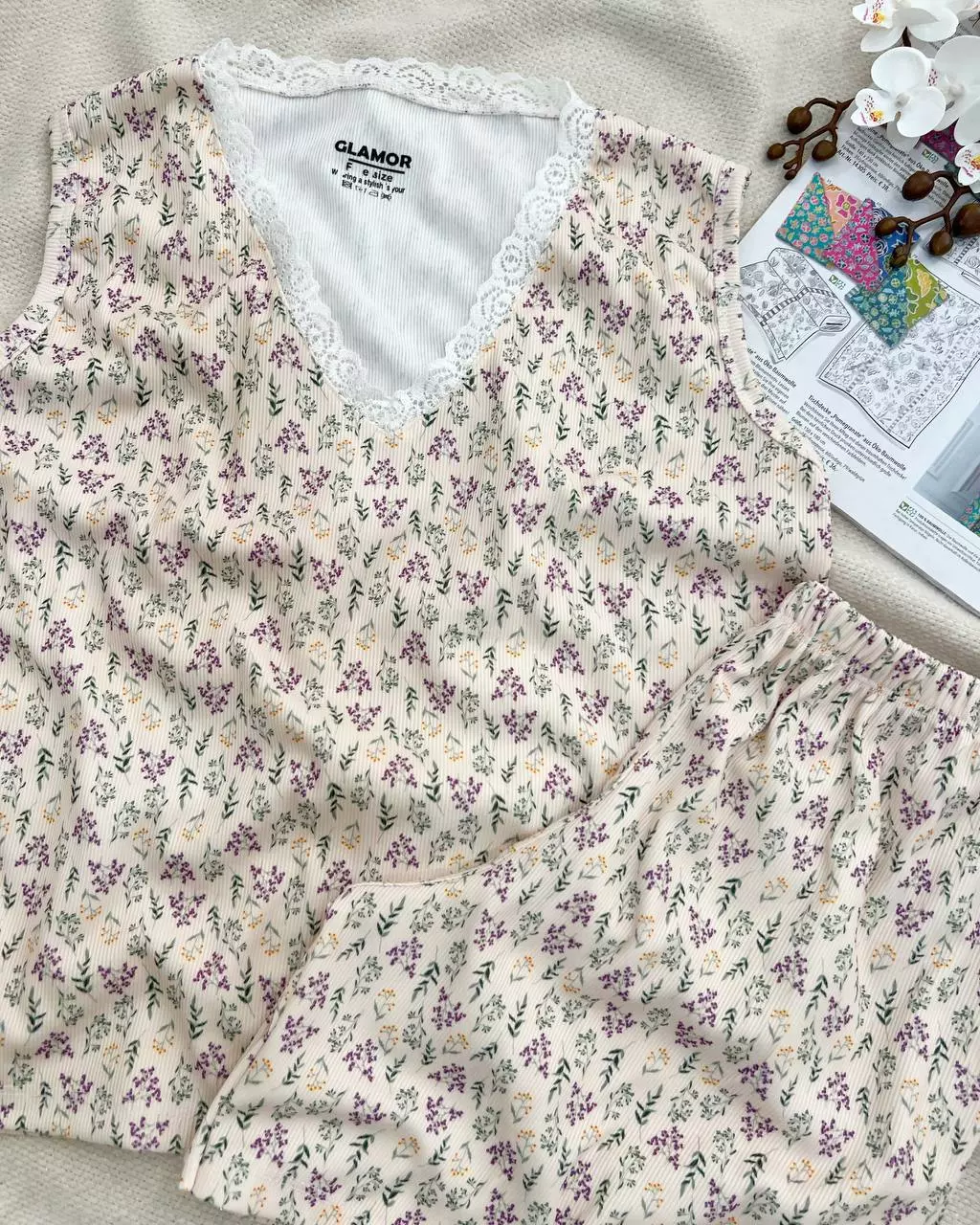 ست تاپ وشلوارک ۵ طرح کد 5793