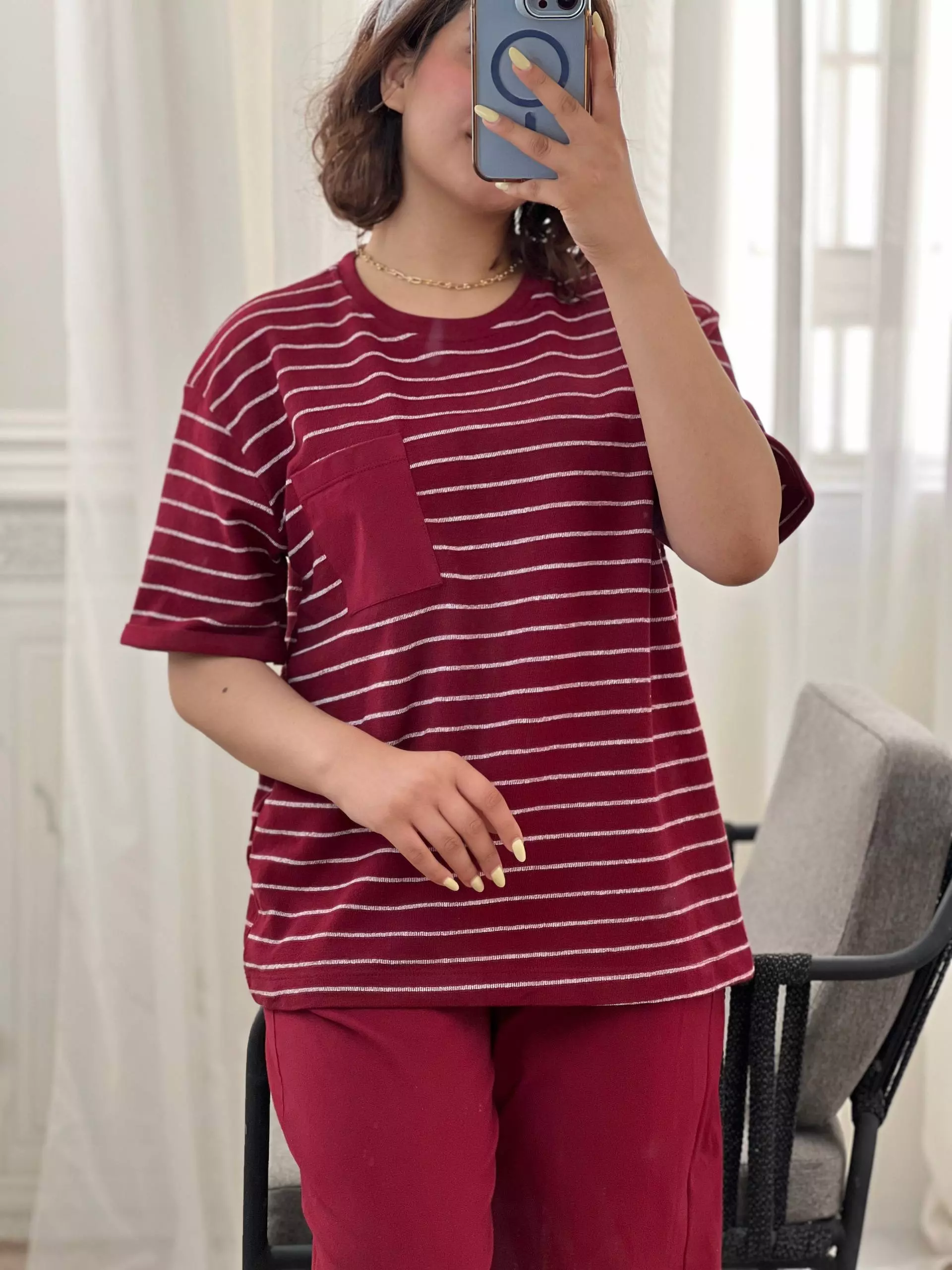 ست تیشرت وشلوار راه راه کد 5812