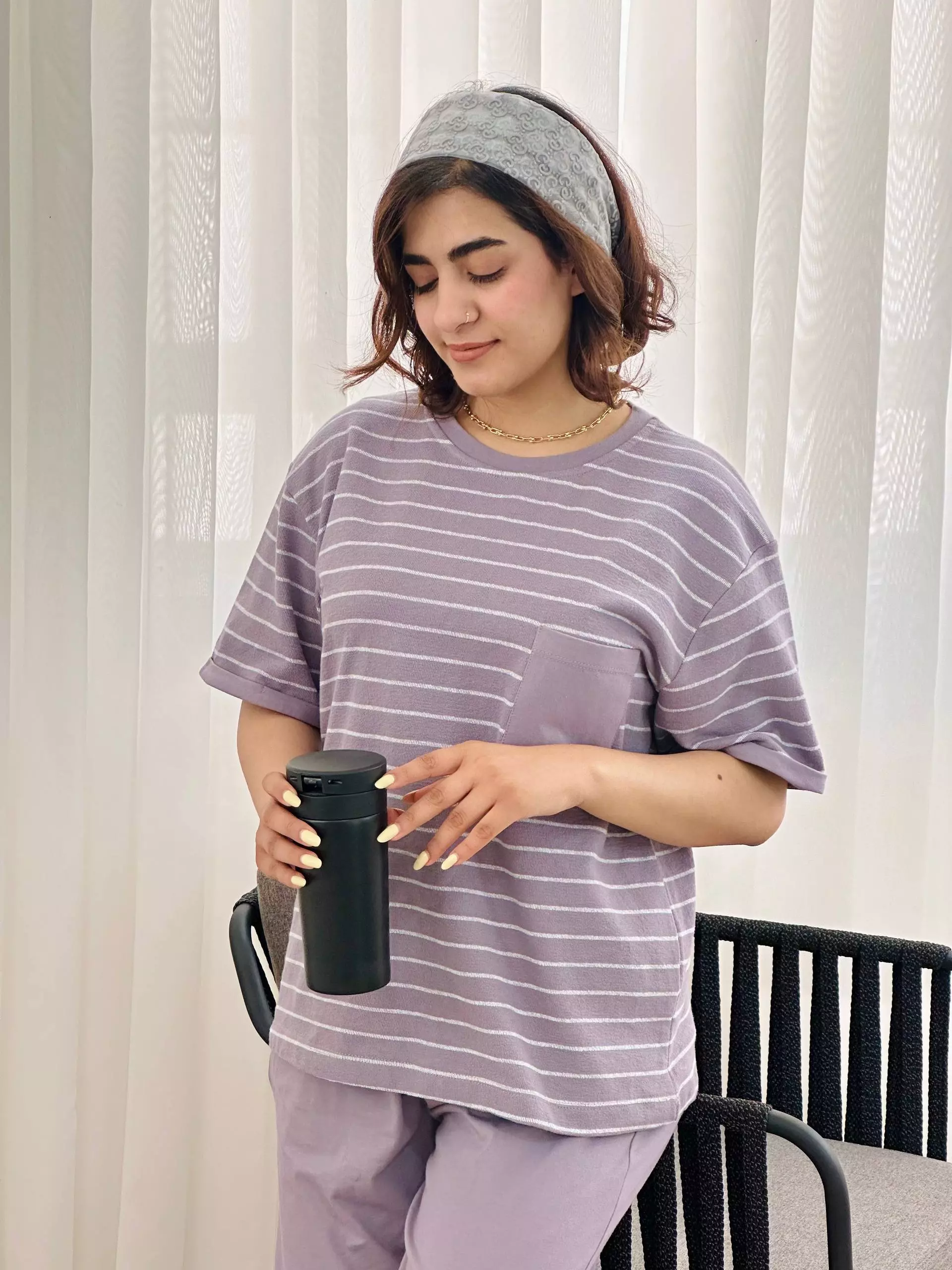 ست تیشرت وشلوار راه راه کد 5812