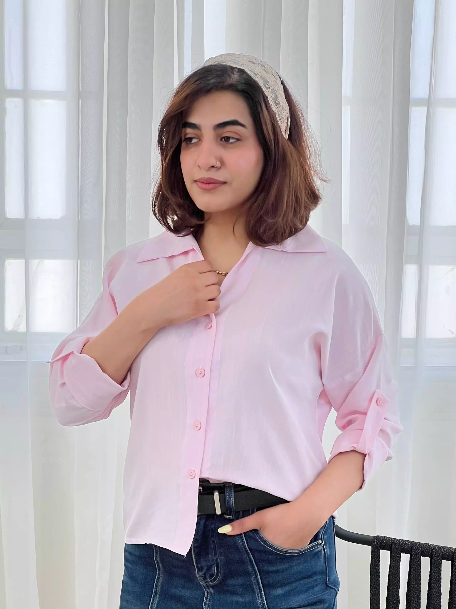 شومیز سیلک پری باکسی کد 5815
