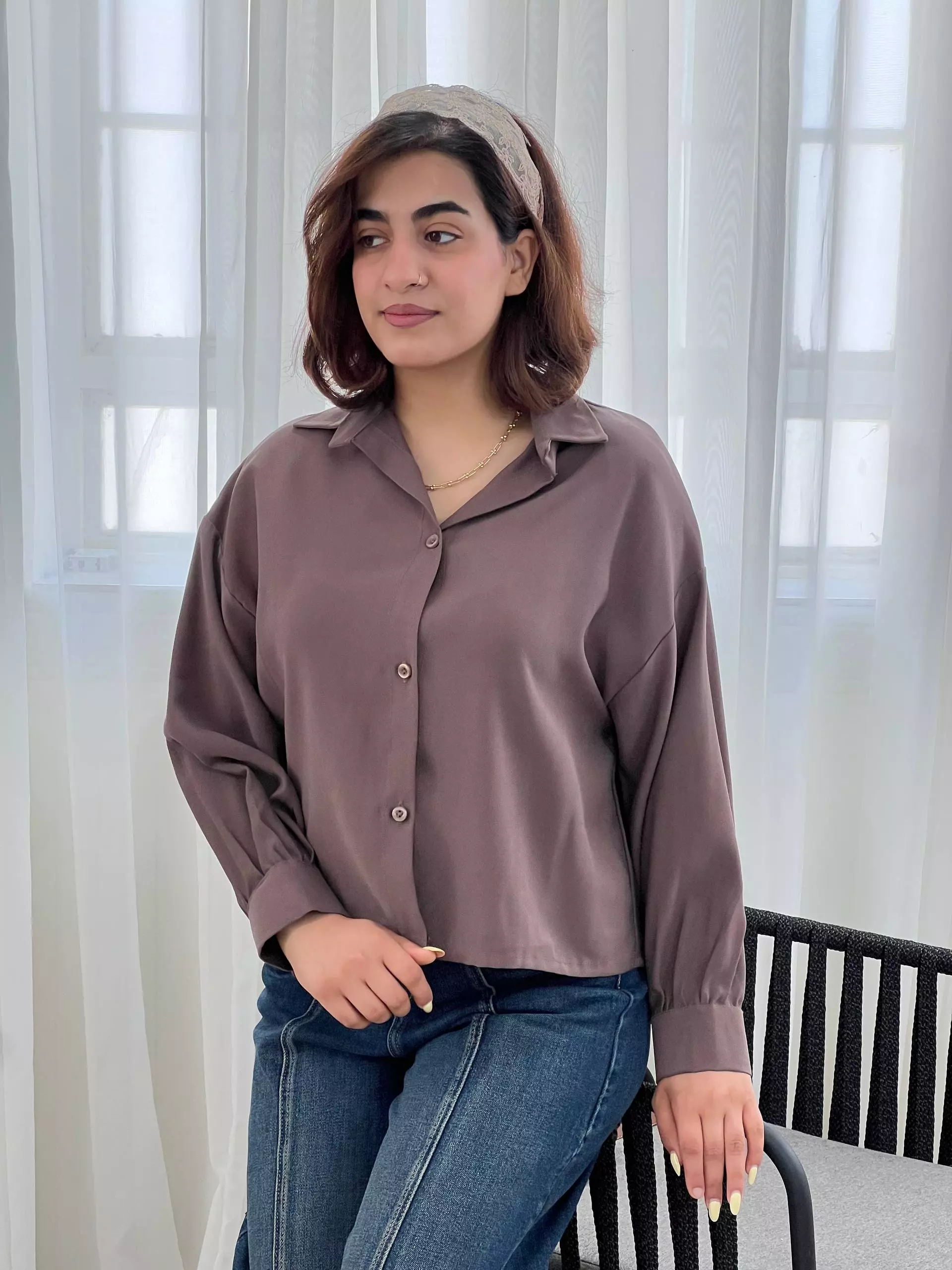 شومیز سیلک کوپرا کد 5816