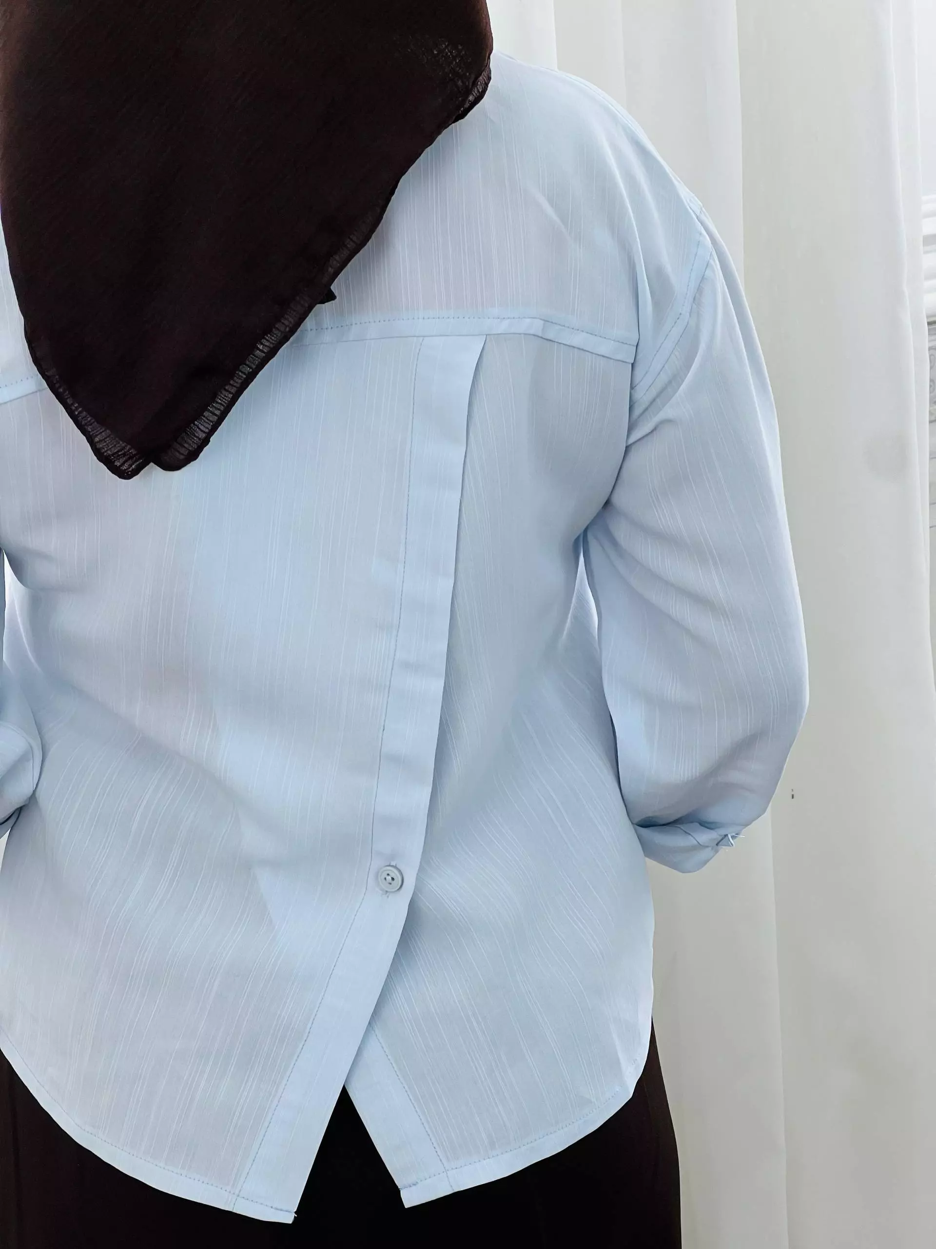 شومیز سیلک پری پشت دکمه کد 5817