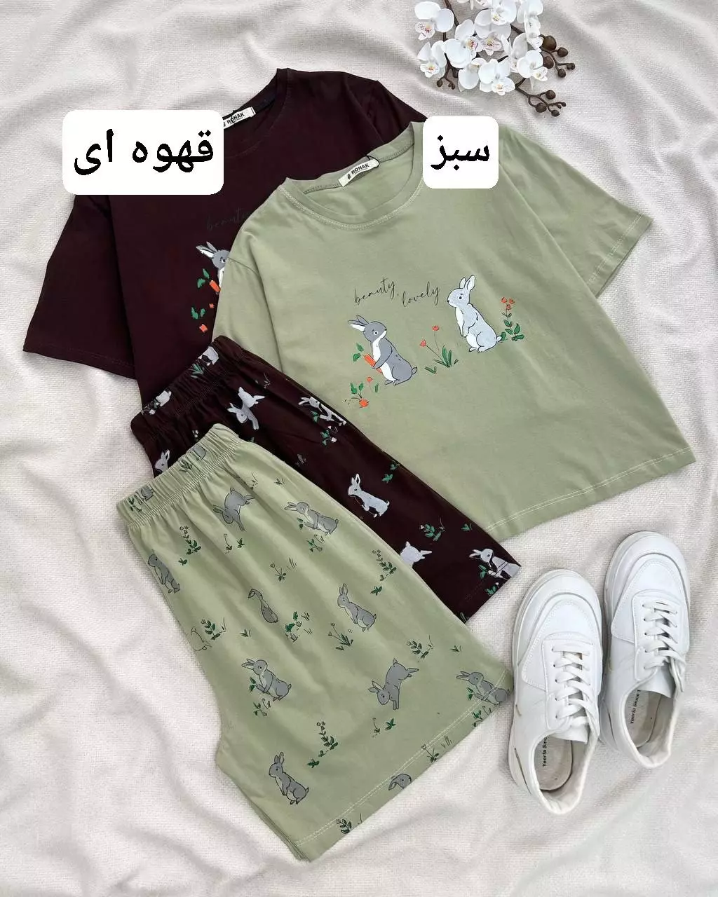 ست تیشرت و شلوارک رابیت کد 5822