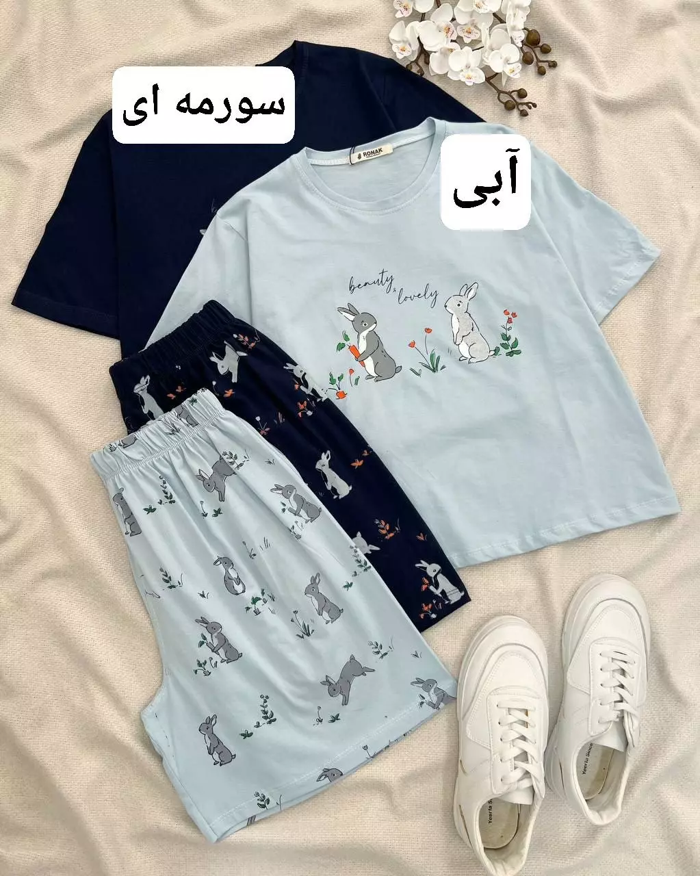 ست تیشرت و شلوارک رابیت کد 5822