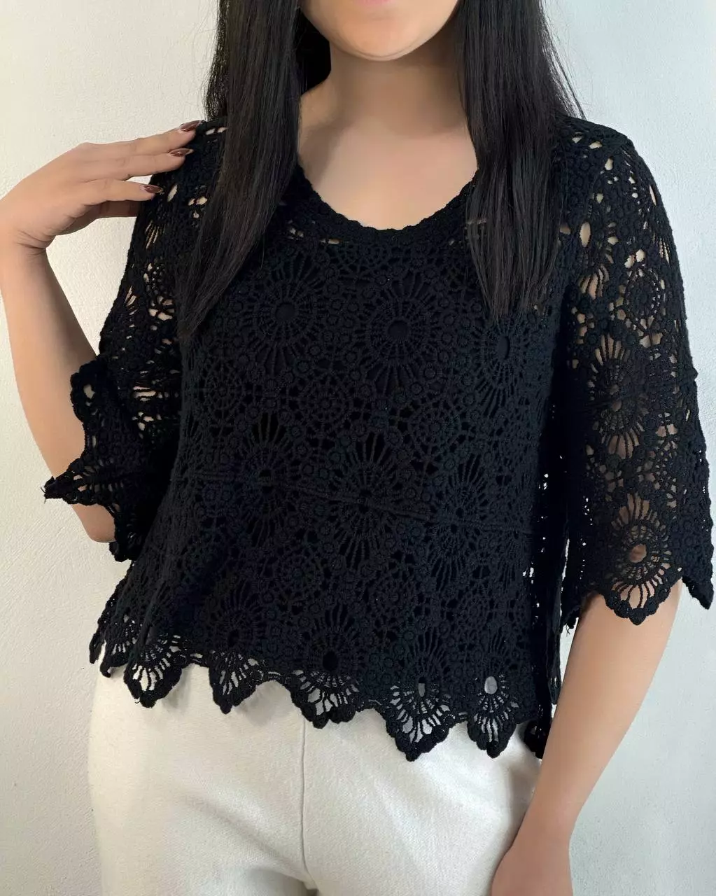 شومیز قلاب بافی مدل 5 کد 5437