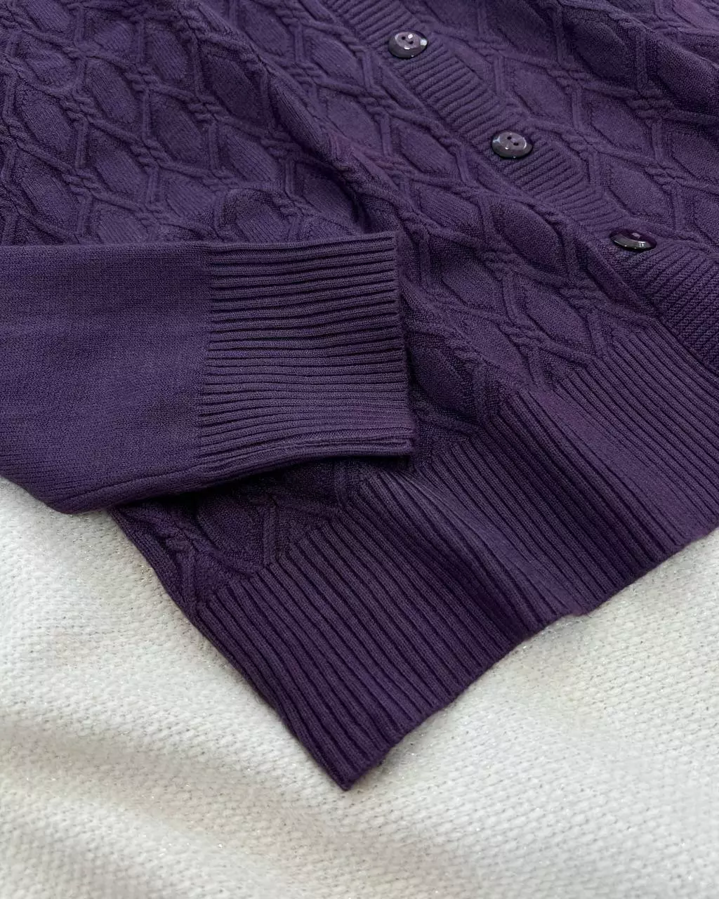 ژاکت بافت جلو دکمه گپ کد 5482