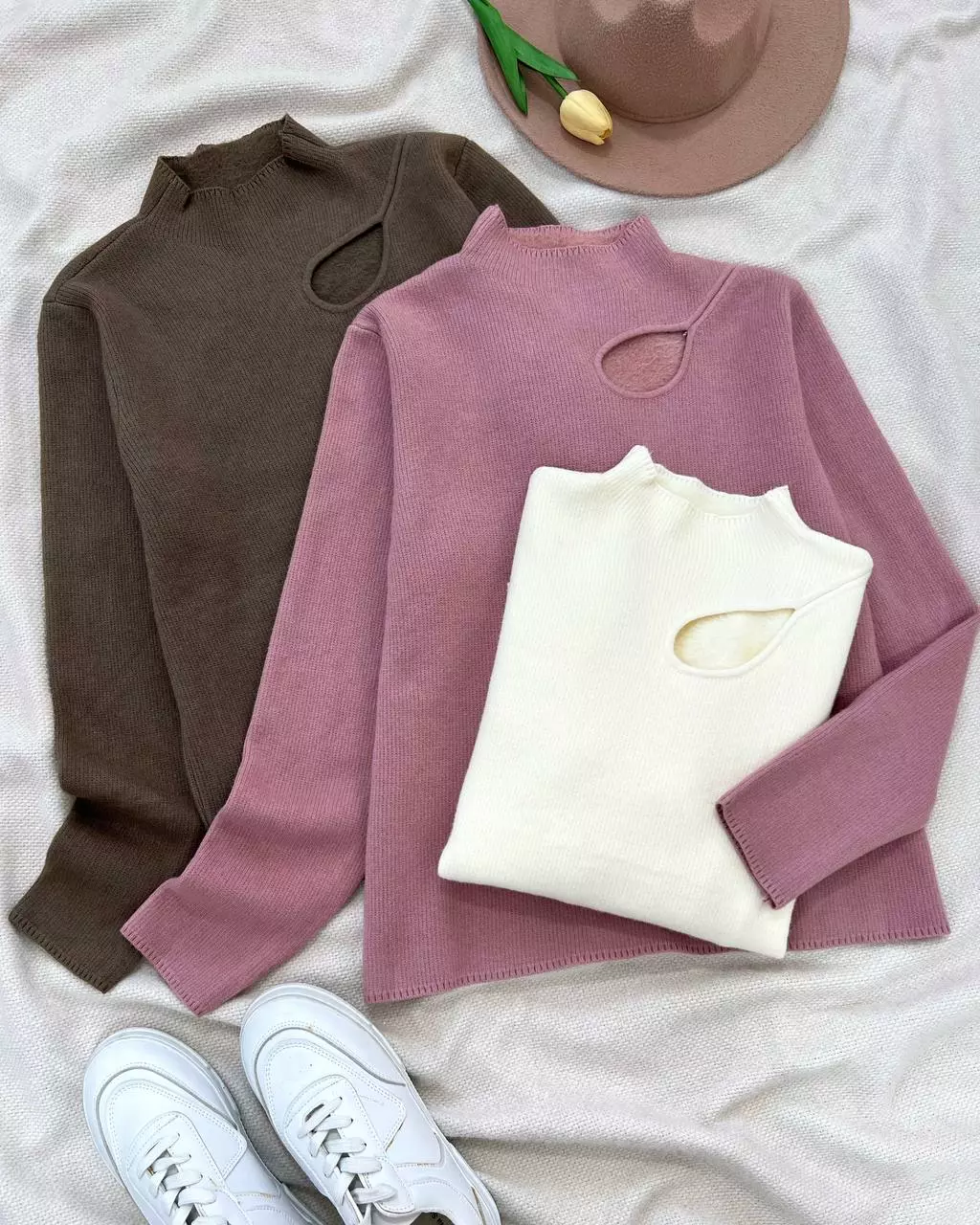 پلیور بافت داخل تمام خز کد 5486