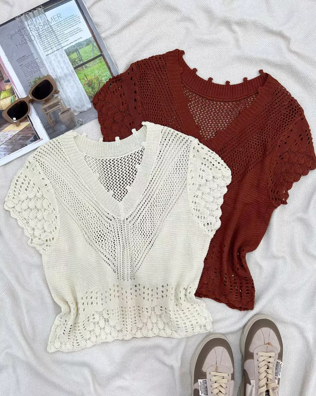 بلوز بافت بوکله 5 رنگ کد 5501