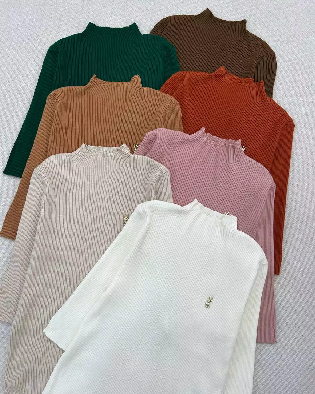 پلیور بافت استین سه ربع یقه ایستاده گرماژ بالا کد5503